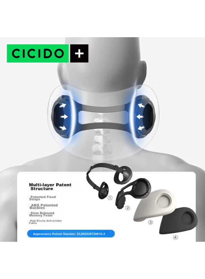 Cicido Car Headrest, Neck Support Pillow For Vehicles, High-end Lumbar Support Cushion For Seats, D023020 Mida Black - Image 2