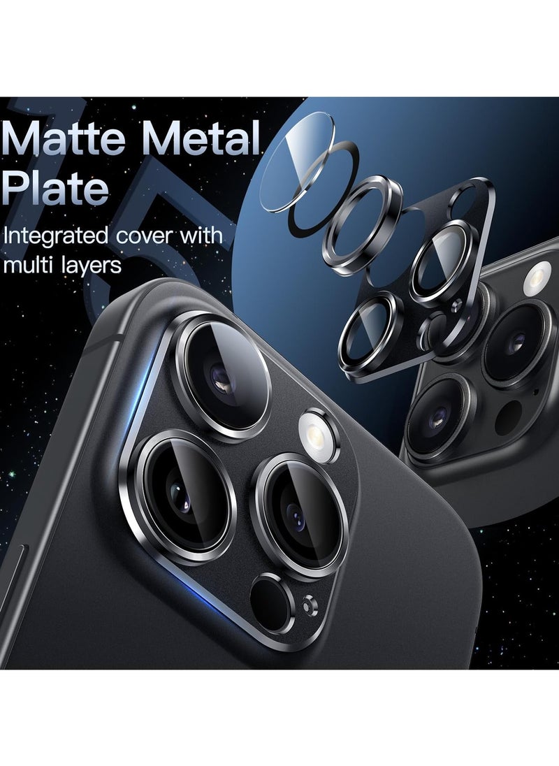 URBBKING Camera Lens Protector for iPhone 15 Pro and iPhone 15 Pro Max Black  - Image 5
