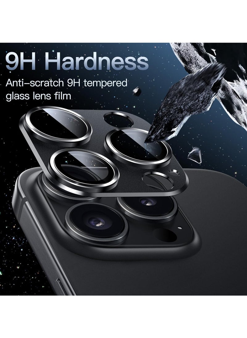 URBBKING Camera Lens Protector for iPhone 15 Pro and iPhone 15 Pro Max Black  - Image 2