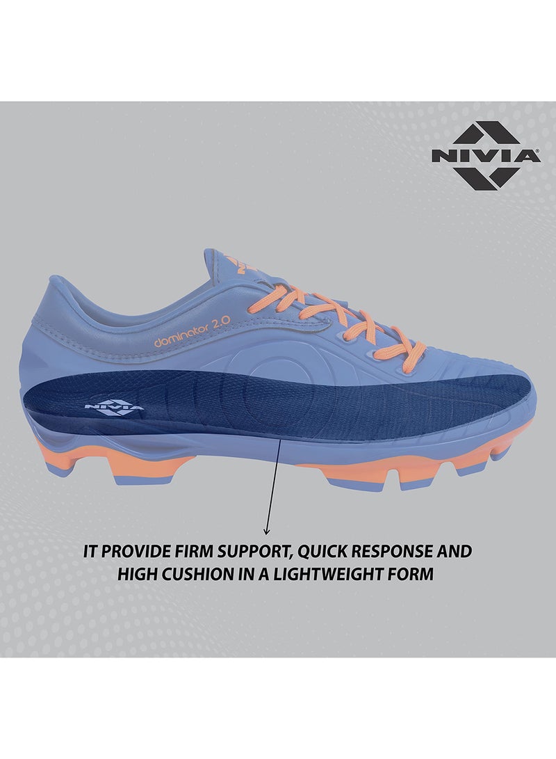 Nivia Dominator 2.0 Football Shoes | TPU | Moulded Insole | Water Proof | Indoor Outdoor Low Top Soccer Shoes | Training Boots Professional Turf Shoes, Athletic Football Running Shoes - Image 5