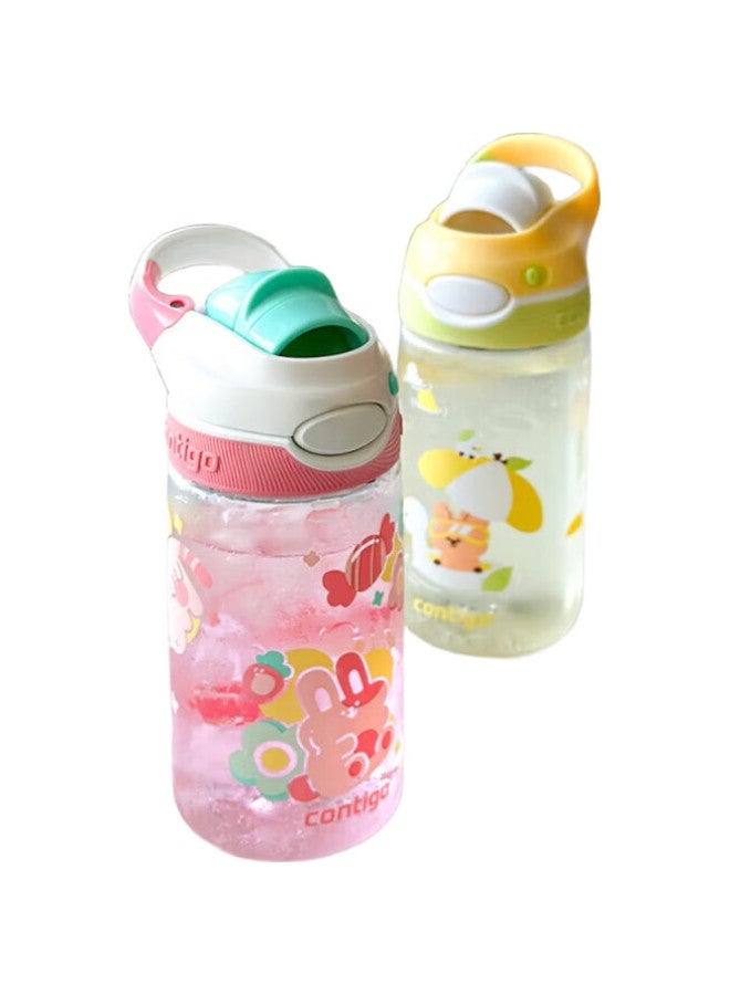 Contigo Kangdike Plastic Cup For Men And Women Students, Sports Water Bottle With Dragon Mouth Locking Lid, Strawberry Marshmallow Flavor, 450Ml - Image 2