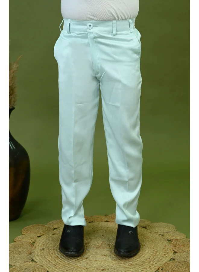 BT DEZINES Sky Blue Sherwani and Pants Set for Boys