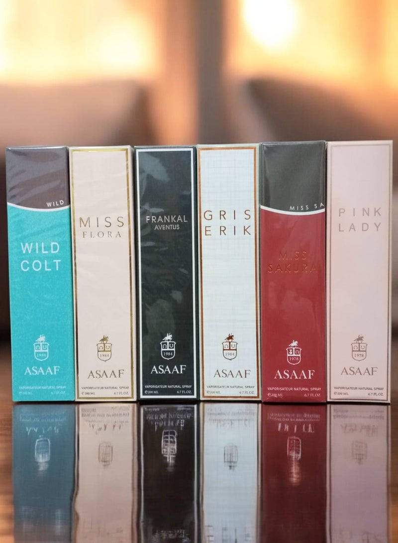 عساف مجموعة عطور عساف 6*200مل