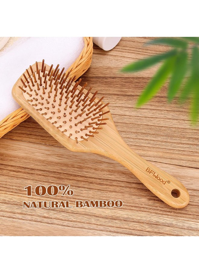BFWood - BFWood Bamboo Paddle Hairbrush with Bamboo Bristles for Massaging Scalp - Image 1