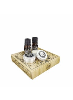 Mini Grooming Collection Set 1 x Beard Oil 10ml 1 x Moustache Wax 15ml 1 x with Confidence Eau de Toilette 10ml 1 x Beard Balm 15ml