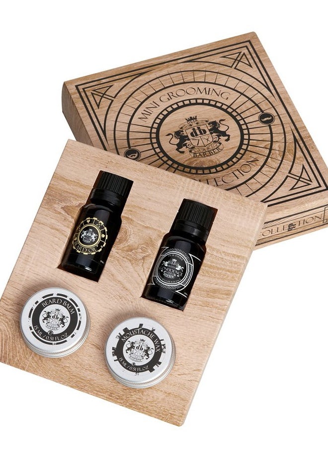 Dear Barber - Mini Grooming Collection Set 1 x Beard Oil 10ml 1 x Moustache Wax 15ml 1 x with Confidence Eau de Toilette 10ml 1 x Beard Balm 15ml - Image 1