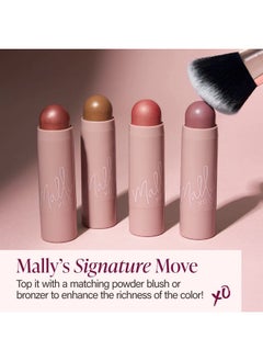 Mally Beauty Shimmer, Shape & Glow Plus Face Defining Stick, Just-Pinched Pink  - Image 3