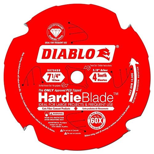 Diablo HardieBlade Saw Blade for Fiber Cement - 7-1/4" x 4-Teeth, PCD Tipped - D0704DH - Image 2