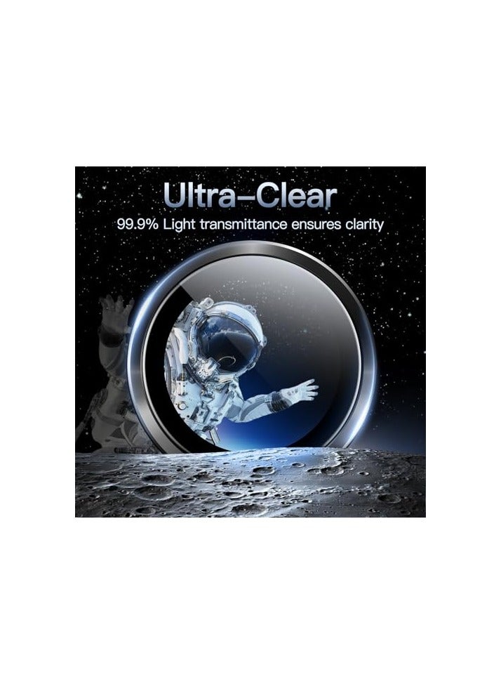 JETech Camera Lens Protector for Samsung Galaxy Z Flip 5, 9H Tempered Glass Metal Individual Ring Cover, HD Clear, 1 Set (Graphite) - Image 3