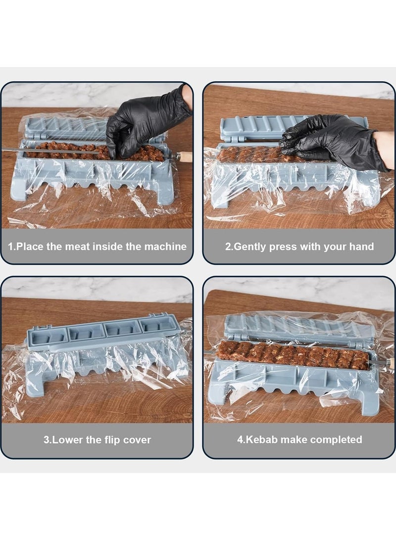 general Kebab maker, portable and reusable manual kebab maker, easy to use simple kebab making tool for home and picnic camping barbecues - Image 4