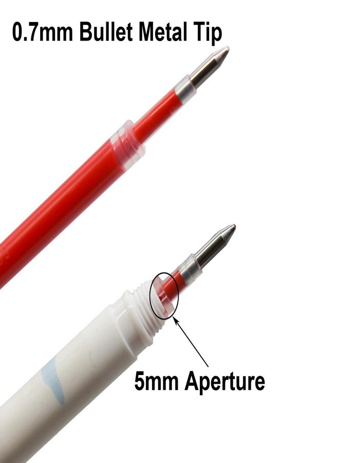 Maydahui 50 Pcs Red Gel Pen Refills with 5 mm Aperture 5.12 inch/13 cm Smooth Writing Pen Refills 0.7 mm Replacement Gel Ink Refills for Gel Rollerball Pens School Office Supplies(Red) - Image 4