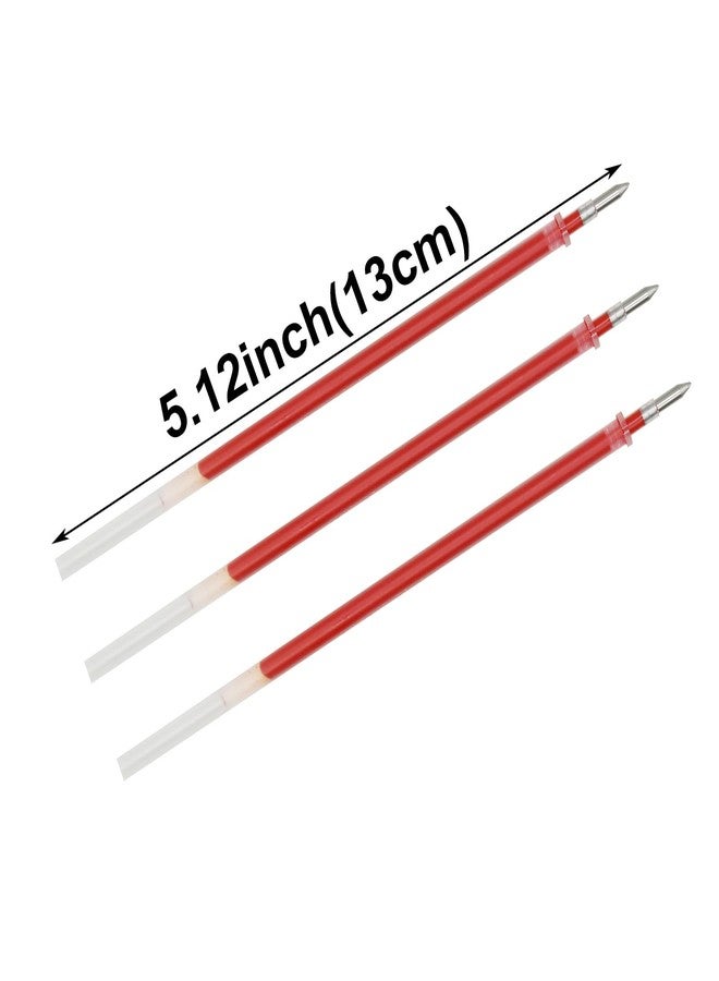 Maydahui 50 Pcs Red Gel Pen Refills with 5 mm Aperture 5.12 inch/13 cm Smooth Writing Pen Refills 0.7 mm Replacement Gel Ink Refills for Gel Rollerball Pens School Office Supplies(Red) - Image 2