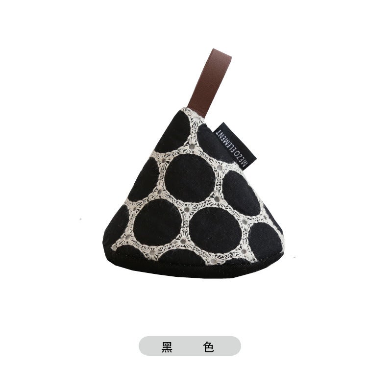 Japanese Denim Embroidered Kitchen Pot Handle Cover Thermal Glove Black embroidery