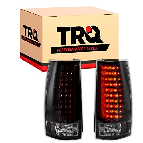 TRQ Rear Tail Lights Set Compatible with 2007-2014 Chevrolet Suburban 1500 2007-2013 Suburban 2500 Tahoe GMC Yukon 2007-2011 Yukon XL 1500 Yukon XL 2500 GM2800196 GM2800204 GM2801196 GM2801204 - Image 1