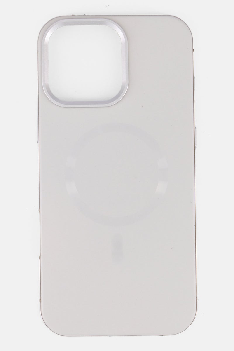 LEVELO iPhone 16 Pro Max Opulis Magsafe Compatible Silicone Case, White - Image 2