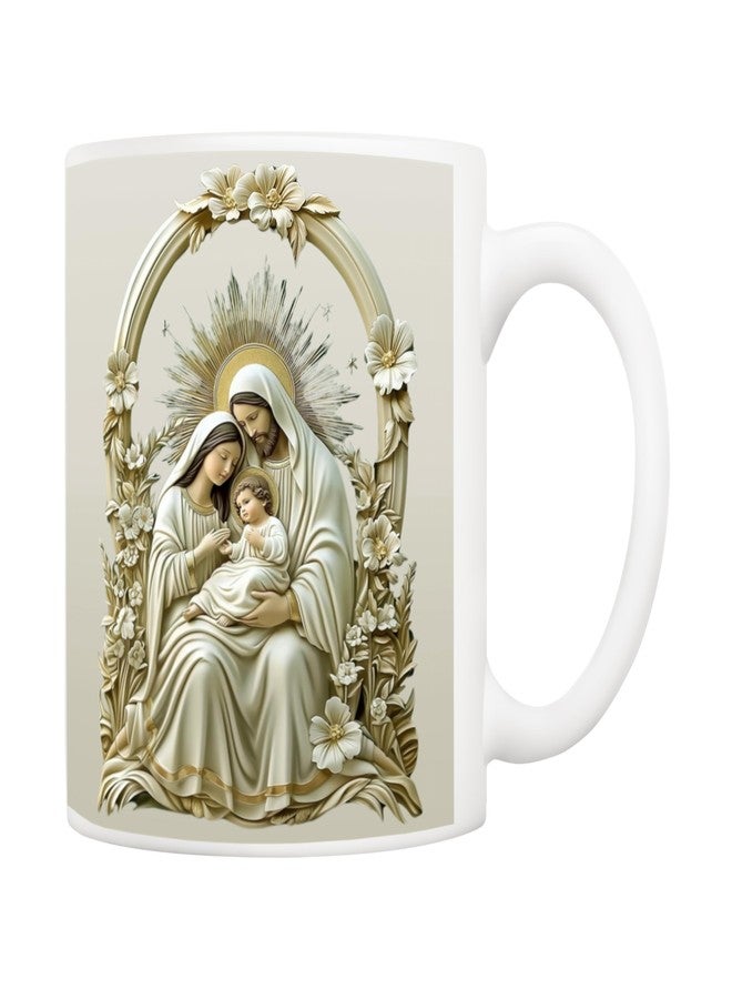 5Aup Nativity Scene Mary Joseph Jesus Coffee Mug, Christmas Nativity, Jesus, Scripture, Christian, Religious Mugs, White 11 Oz - Image 1