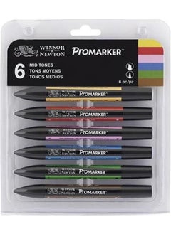Winsor Newton Winsor Newton Promarker Mid Tones 6 pack 