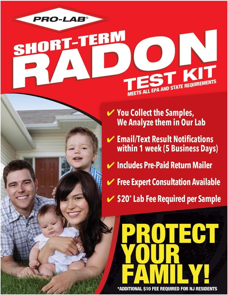 PROLAB PRO-LAB Short-Term Radon Test Kit - EPA Approved with 2 Detectors for Home Safety - Image 1