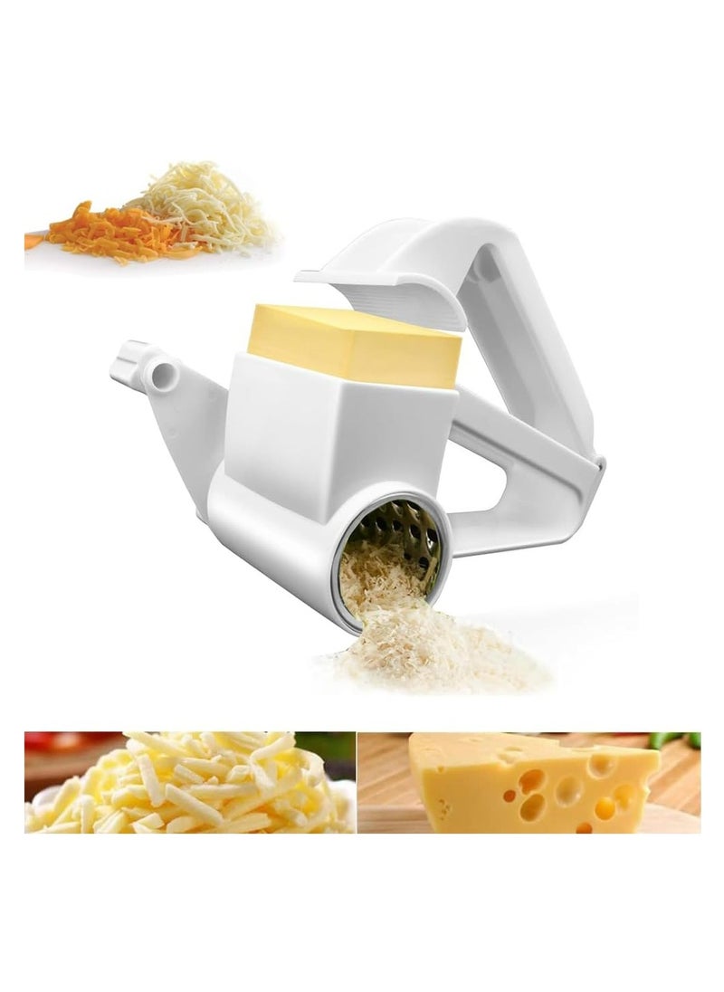 Oasisgalore - Professional Grade Cheese Shredder, Manual Cheese Grater with Ergonomic Handle, Ideal for Shredding Parmesan, Versatile Rotary Cheese Grater for Hard Cheeses, Also Great for Grinding Chocolate and Nuts - Image 1