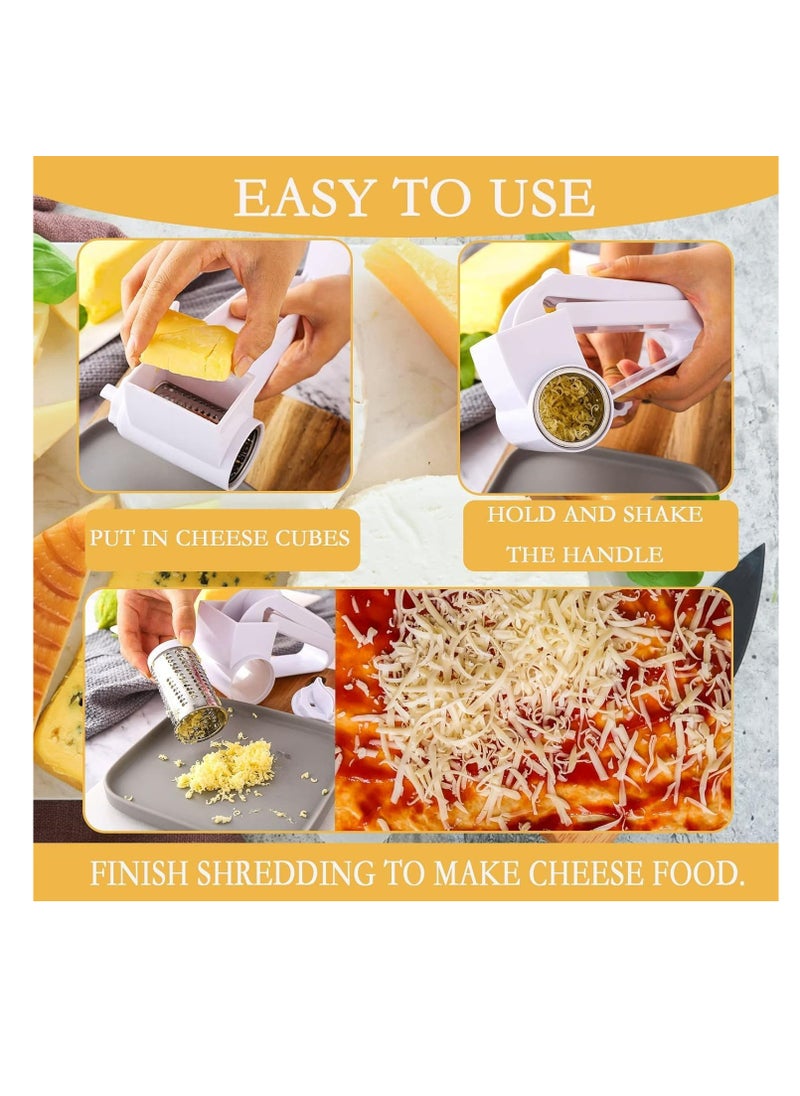 Oasisgalore - Professional Grade Cheese Shredder, Manual Cheese Grater with Ergonomic Handle, Ideal for Shredding Parmesan, Versatile Rotary Cheese Grater for Hard Cheeses, Also Great for Grinding Chocolate and Nuts - Image 1