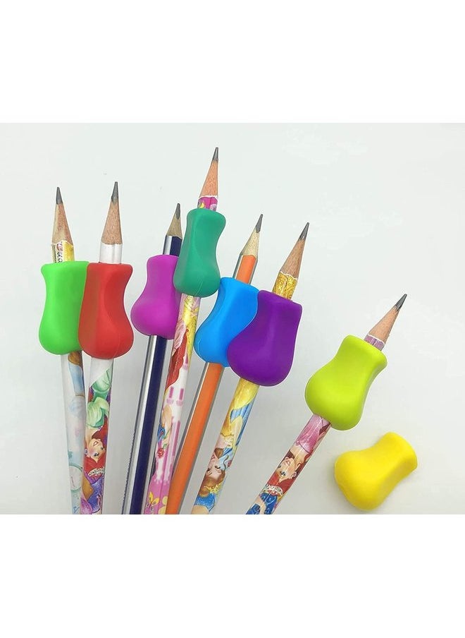 Oasisgalore - 10 Pack Ergonomic Silicone Pencil Grips for Children - Handwriting Training Aid for Kids & Preschoolers - Image 1