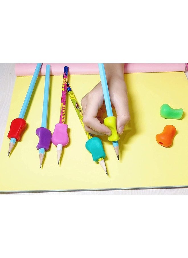 Oasisgalore - 10 Pack Ergonomic Silicone Pencil Grips for Children - Handwriting Training Aid for Kids & Preschoolers - Image 1