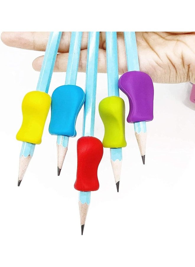 Oasisgalore - 10 Pack Ergonomic Silicone Pencil Grips for Children - Handwriting Training Aid for Kids & Preschoolers - Image 1