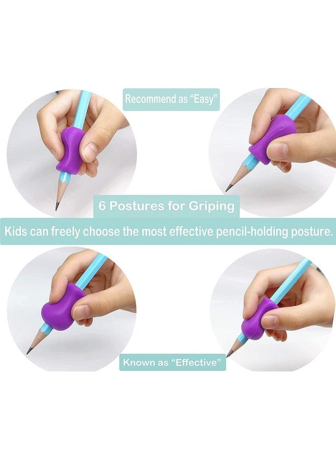 Oasisgalore - 10 Pack Ergonomic Silicone Pencil Grips for Children - Handwriting Training Aid for Kids & Preschoolers - Image 1