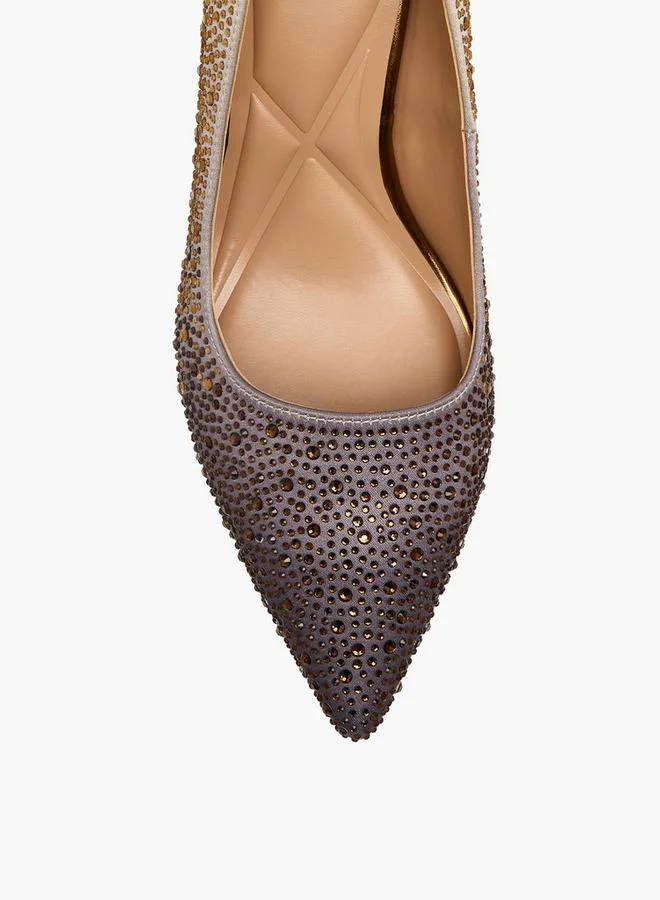 Celeste BROWN Women Embellished Stiletto Heel Pumps for Women | Best Price UAE