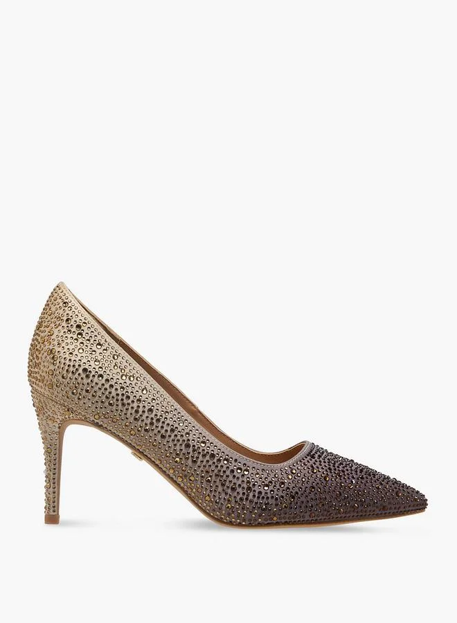 Celeste BROWN Women Embellished Stiletto Heel Pumps for Women | Best Price UAE
