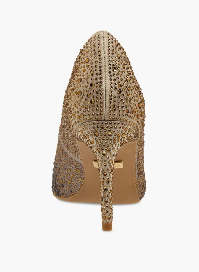 Celeste BROWN Women Embellished Stiletto Heel Pumps for Women | Best Price UAE