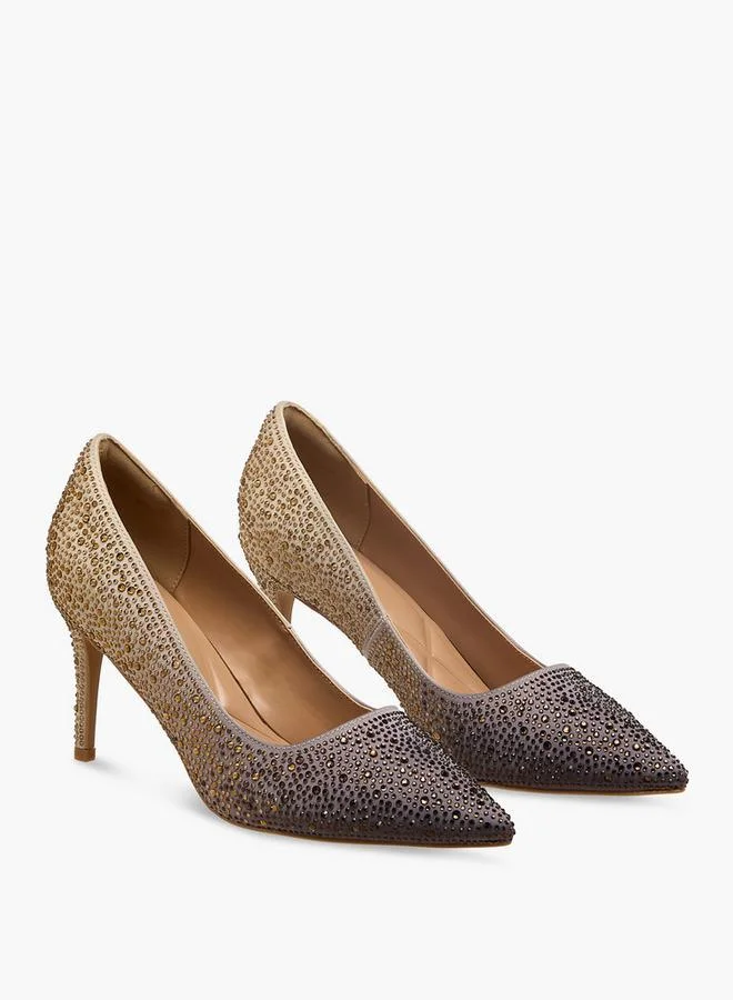 Celeste BROWN Women Embellished Stiletto Heel Pumps for Women | Best Price UAE