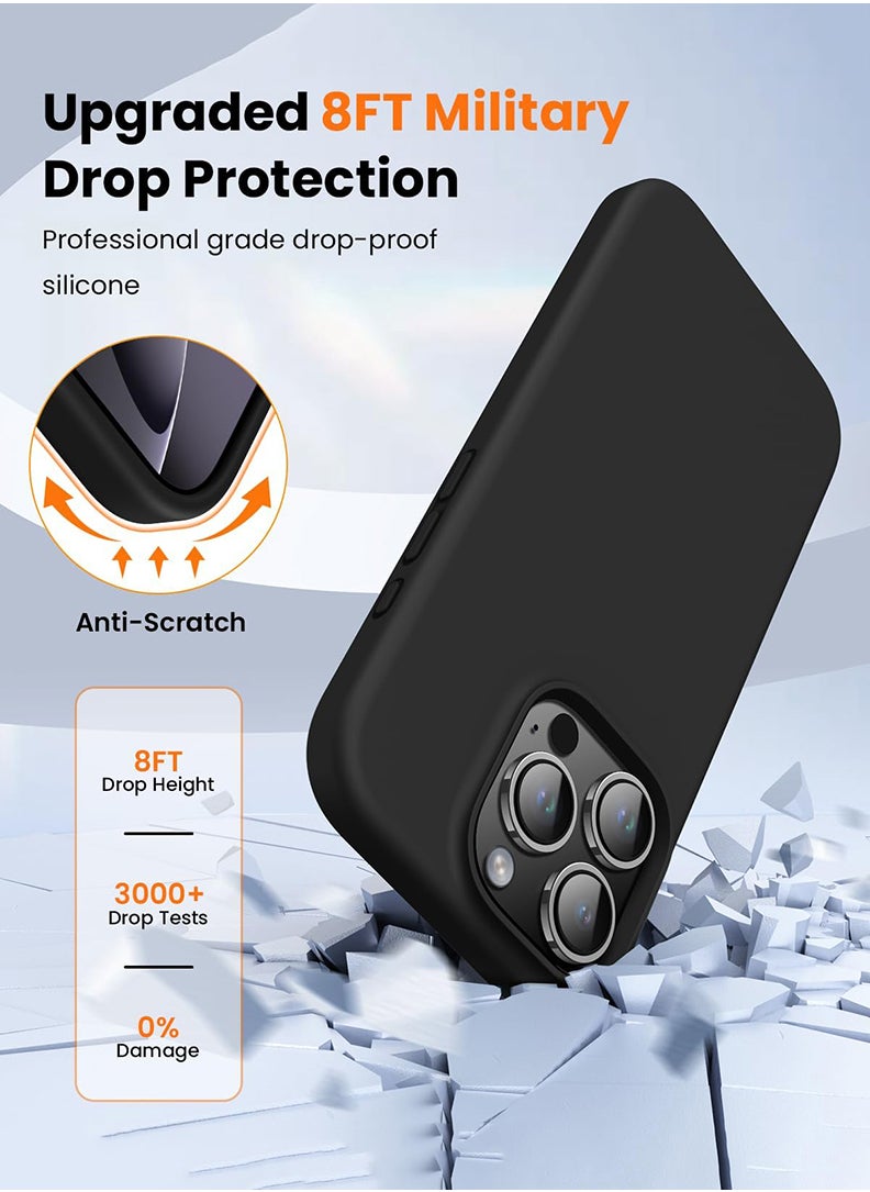 Theodor - iPhone 16 Pro Max Black Protective Slim Fit Case Liquid Silicone Cover with Full Body Protection Anti-Scratch Shockproof Case For iPhone - Good times - Image 1