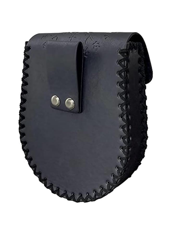 Nordic Embossed Belt Bag, Retro Medieval Faux Leather Side Pocket, Portable Vintage Waist Bag for LARP Ren Faire - Image 3