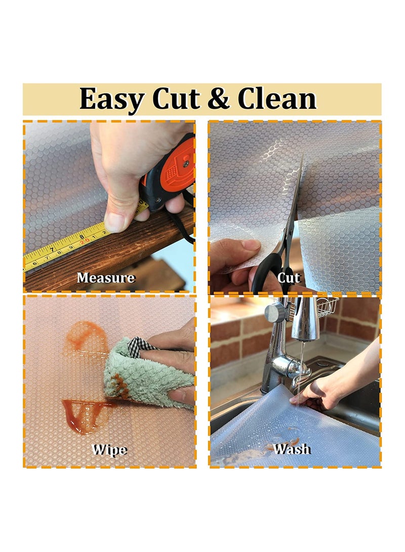Home zone White Anti Slip Drawer Mat Roll Non Adhesive Liner for Kitchen Cabinet Shelf Protection Home Use - Image 3