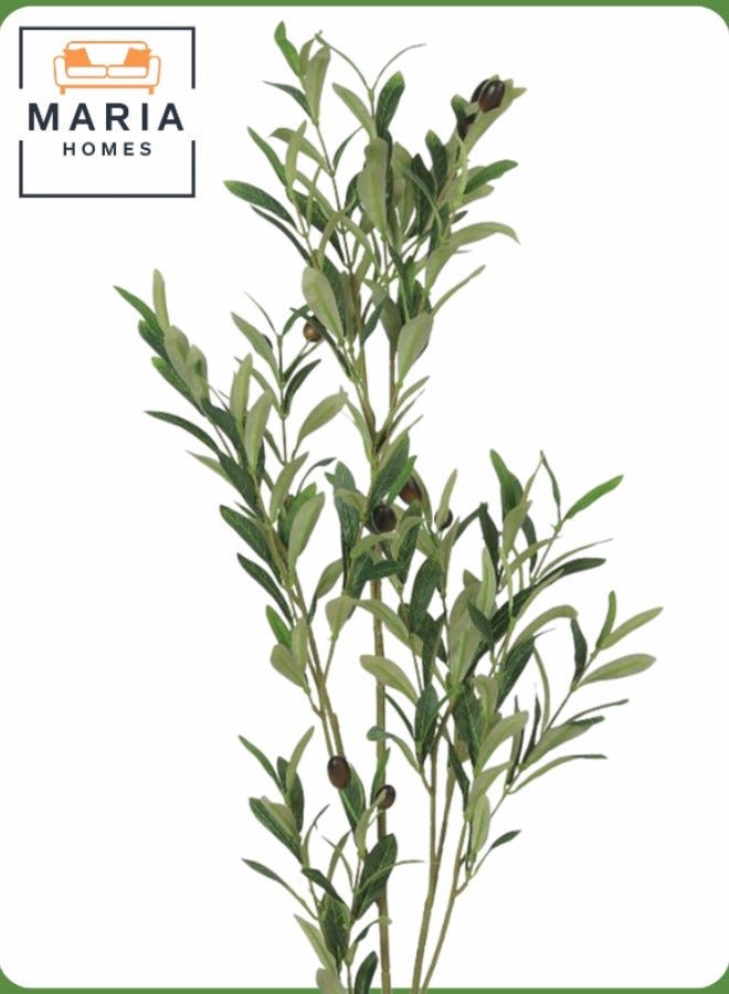 Maria Artificial Olive Leaf Plant 80 cm – Decorative Indoor Shrub with Gold Pot  - Image 2
