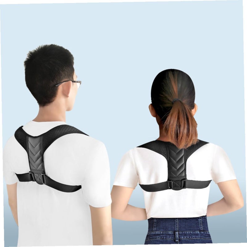 Adjustable Posture Corrector Back Brace For Women Men Black S Size 40 80 Lbs Support - Image 4