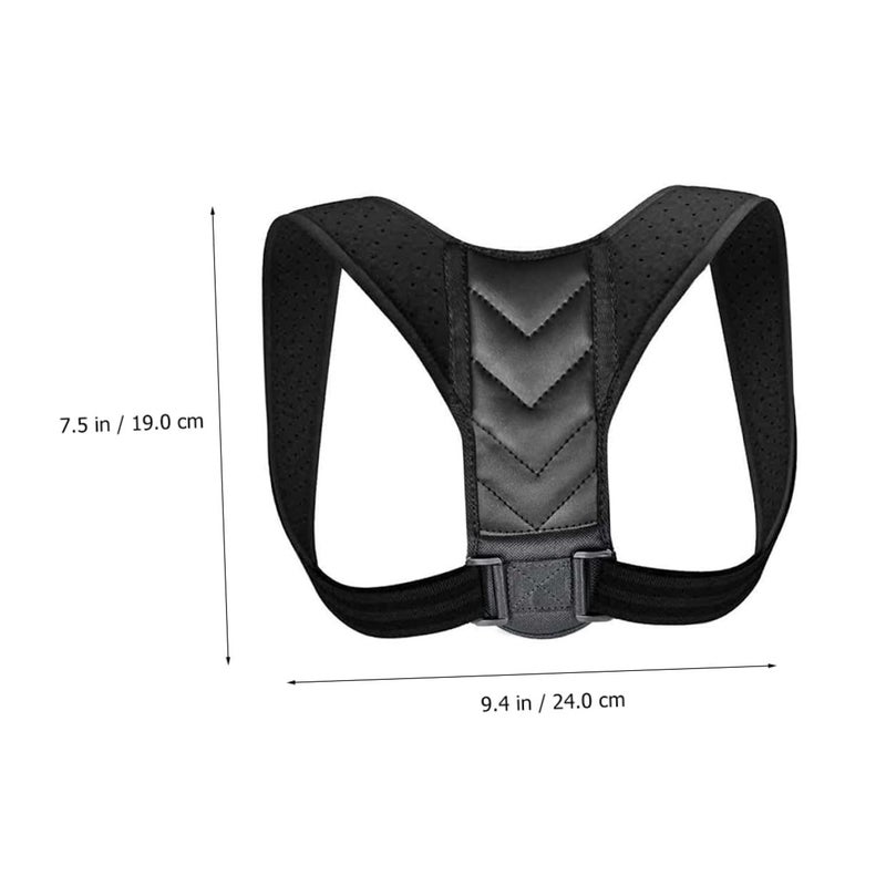 Adjustable Posture Corrector Back Brace For Women Men Black S Size 40 80 Lbs Support - Image 3