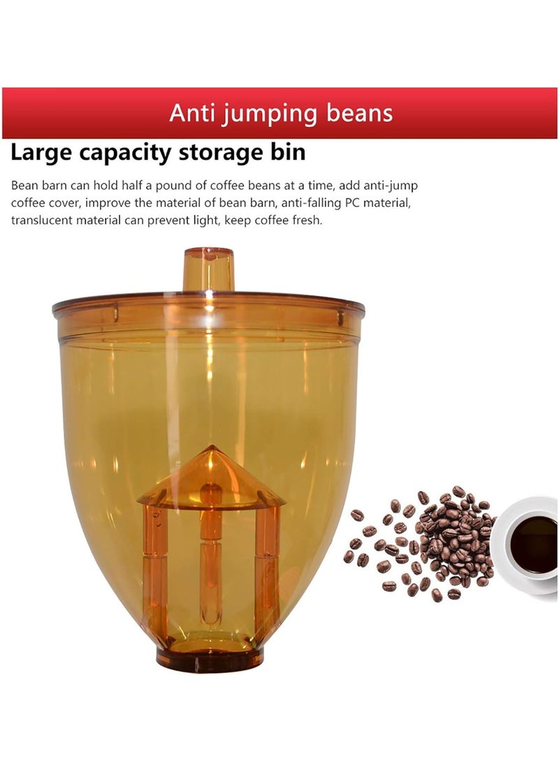 AiQi Professional Coffee Grinder, 8-Level Precision Grind, Upgraded 30° Dual Stainless Steel Burrs, Dual Anti-Jump Transparent Bean Hoppers, Modular Customization, Smart Safety - Image 4