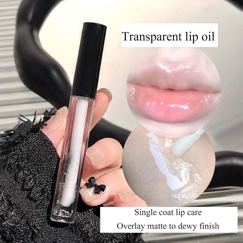 6Pcs Plump Lip Gloss Lip Oil Set,Fat Lip Oil Matte Nude Lip Glosses,Long Lasting Color Lip Gloss Set with Rich,Complimentary Women's Necklace,Transfer-Proof Wear&Long Lasting Non-Sticky - Image 5