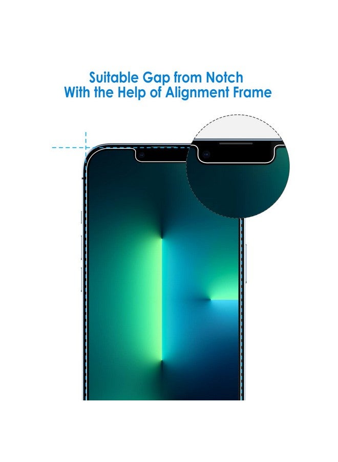 Jetech Screen Protector For Iphone 13 Pro Max 6.7 Inch With Camera Lens Protector Easy Installation Tool Tempered Glass Film 2 Pack Each - Image 3