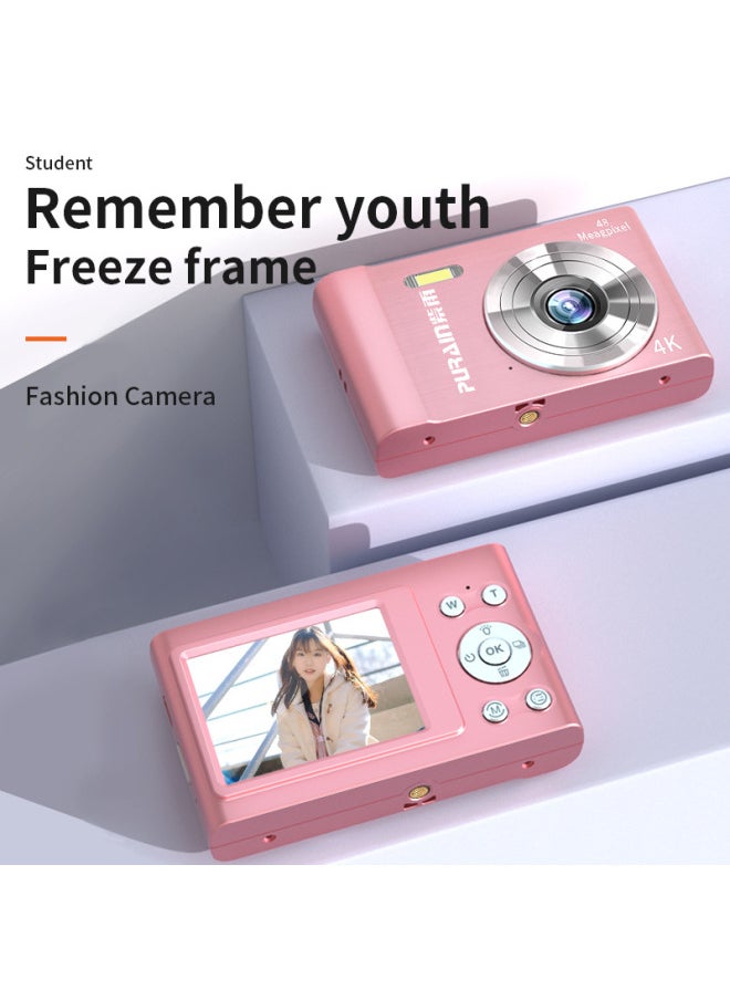 Generic Ccd Digital Camera Student HD Travel Card Player Entry-level Campus Retro Vlog Camera Photo Portable-Body Color:Black  - Image 1