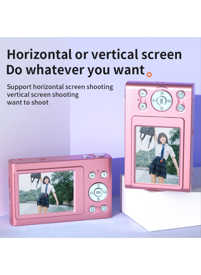 Generic Ccd Digital Camera Student HD Travel Card Player Entry-level Campus Retro Vlog Camera Photo Portable-Body Color:Black  - Image 3
