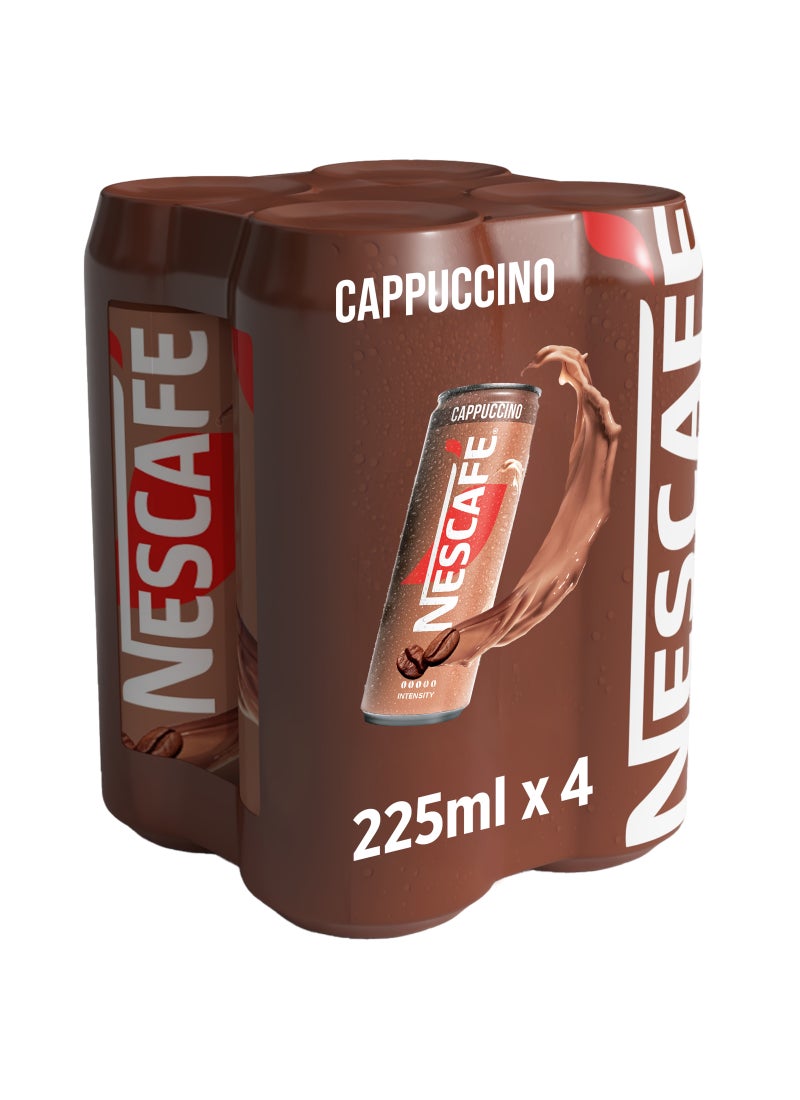 Nescafe Cappuccino Iced Coffee On The Go Pack Cappuccino 225ml Pack of 4 - Image 4