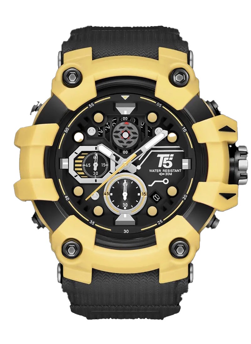 T5 - T5 Mens Chronograph Silicone Strap Watch H4011G - Image 1