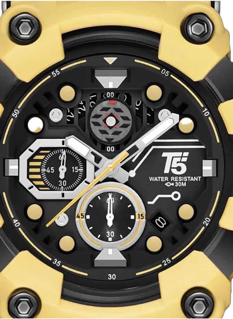 T5 - T5 Mens Chronograph Silicone Strap Watch H4011G - Image 1