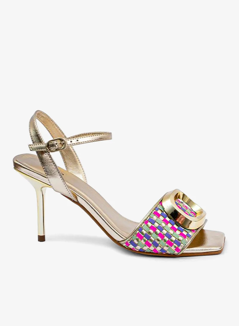فايور Metallic High Heel Mule Sandal BWR 073