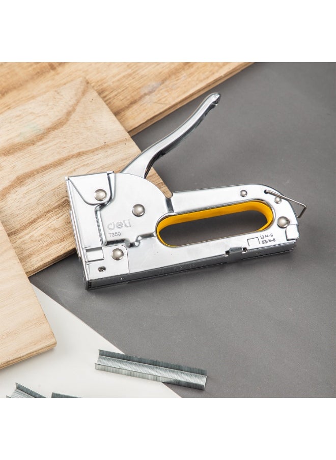 Deli Deli ET35011 Metal Tacker – Silver, Tack Up to 8mm, Handle Lock for Safety, Back Loading, Durable All-Metal Design  - Image 3
