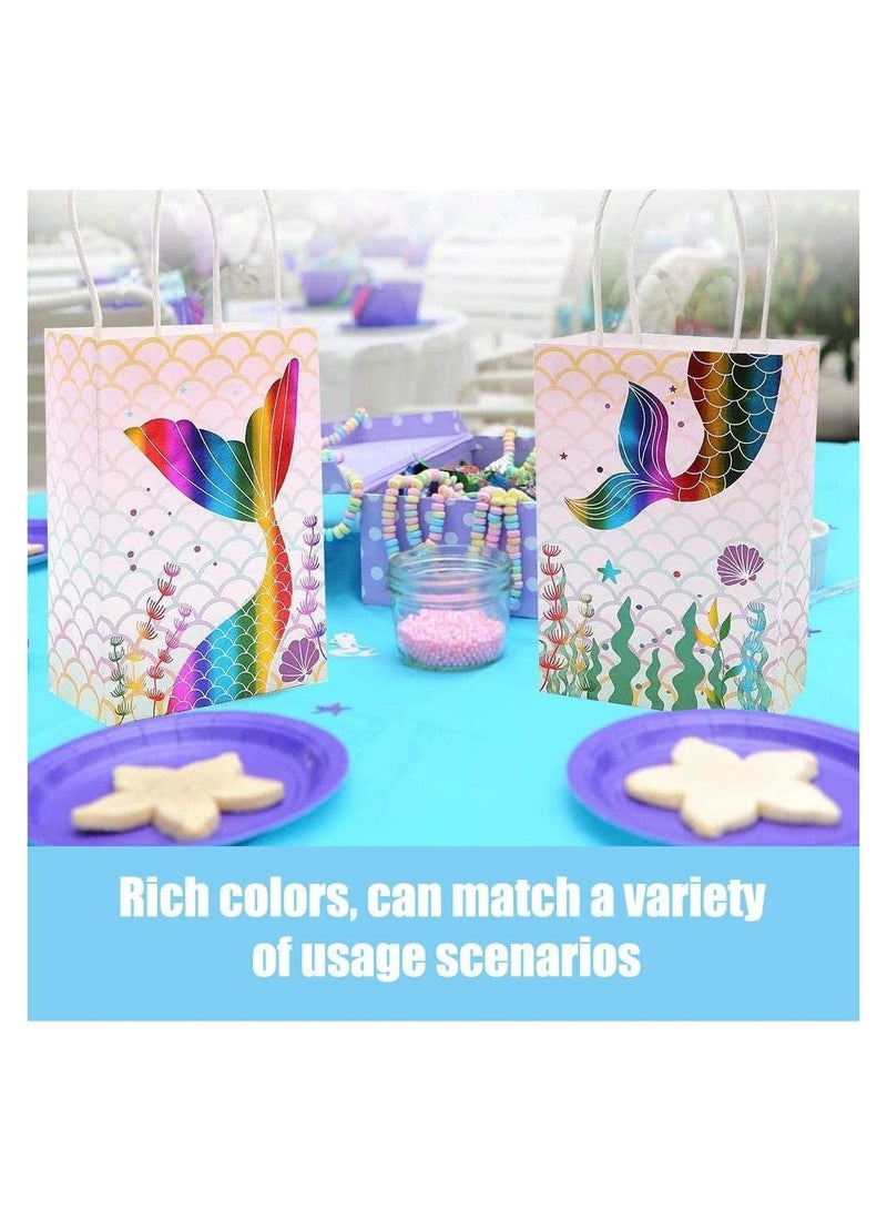 SYOSI 9-Piece Birthday Gift Bag Mermaid Party Supplies Children'S Candy Paper Bag - Image 5
