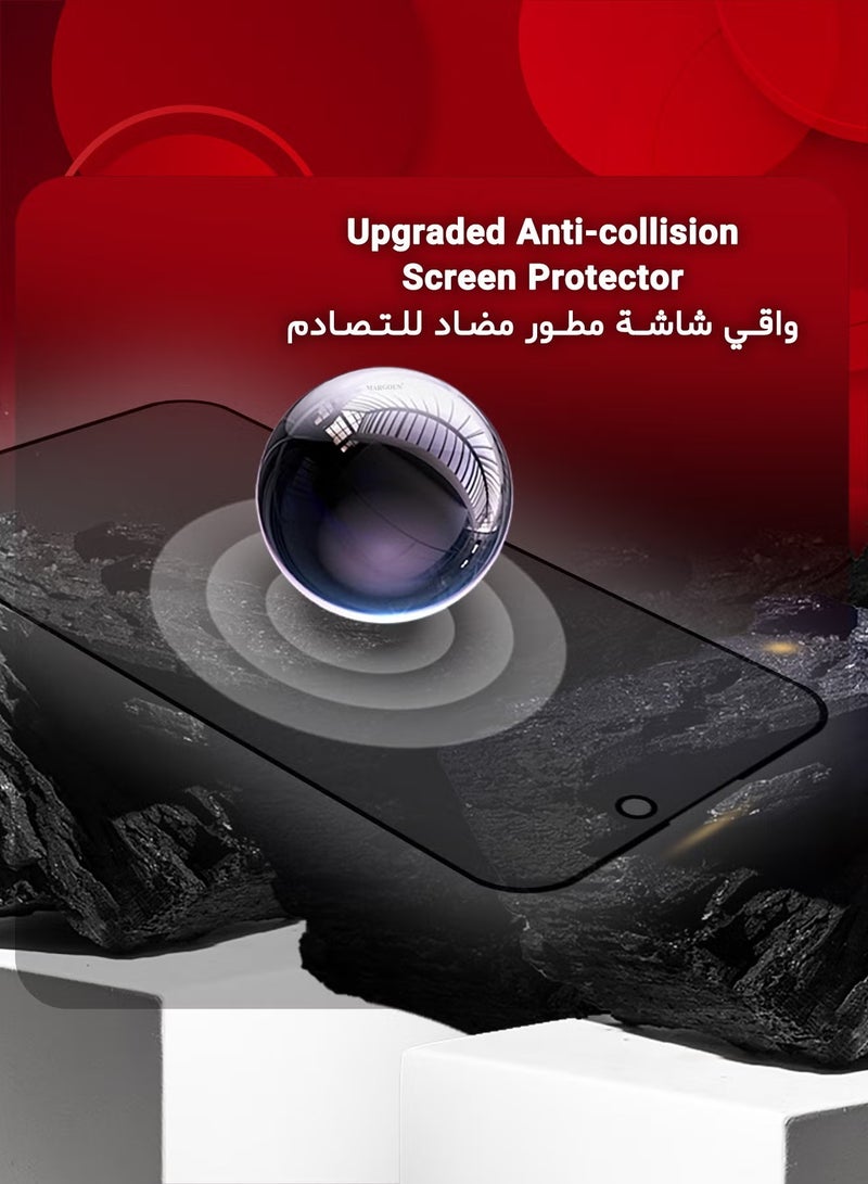 2-Pack iPhone 16 Plus Privacy Screen Protector – Anti-Spy Tempered Glass, 9H Hardness, Case-Friendly, Black Privacy Film - Image 5